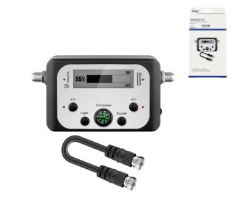 DINIC Satelliten-Finder mit beleuchtetem LCD und Dämpfungsregler