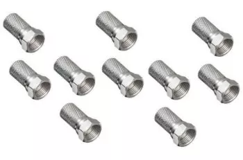 DINIC twist-on F-connector for cable 7.3mm, quantity: 10 pieces, DINIC polybag, length 20mm