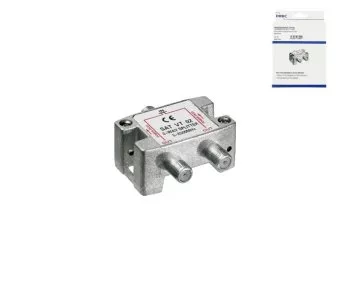 SAT distributor for satellite systems, 2-way, box 5-2500 MHz, DINIC box with Eurohole