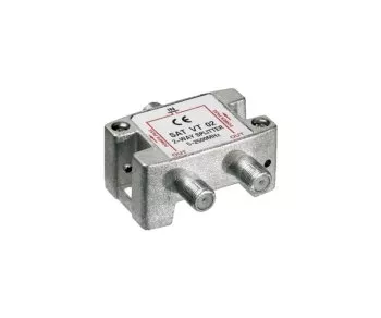 SAT distributor for satellite systems, 2-way, box 5-2500 MHz, DINIC box with Eurohole