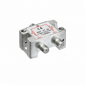 SAT-Verteiler für Satelliten-Anlagen, 2-fach, PB 5-2500 MHz, DINIC Polybag
