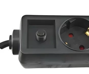 Contactdoosstrip voor UPS-systemen, 6-voudig, overspanningsbeveiliging 10A, met C14-stekker, CE, kabellengte 1,50m