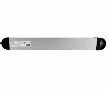 Multiple socket outlet with overvoltage protection, 8-way aluminium, 1.4m cable, slim design