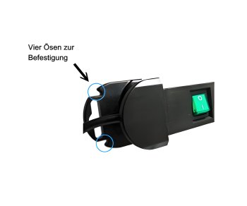 Stekkerdoos aluminium, 8-voudig, met overspanningsbeveiliging, kabellengte 1,40m