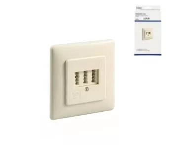 DINIC Telefon-Unterputzdose, NFN für ein Telefon und 2 Nebenstellen, DINIC Box mit Euroloch