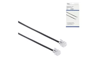 DINIC modular connection cable, AWG 28, RJ11 plug (6P4C) to RJ11 plug (6P4C), length 3.00m, DINIC box