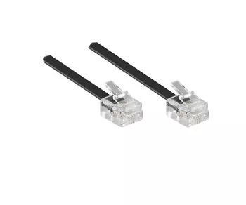 DINIC modular connection cable, AWG 28, RJ11 male (6P4C) to RJ11 male (6P4C), length 3,00m, blister