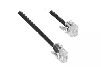 DINIC DSL Câble modulaire/ Western RJ11 8P4C mâle vers RJ45 6P4C mâle, noir, longueur 3,00m