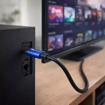 Prémiový kábel HDMI 2.1, 2x konektor, 1 m, 48 Gb/s, 4K pri 120 Hz, 8K pri 60 Hz, 3D, HDR