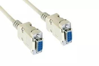 Null Modem Kabel DB9 Buchse auf DB9 Buchse, Belegung Null Modem, Länge 1,80m