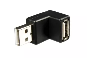 USB-adapter A-plugg til A-kontakt vinklet 90° oppover