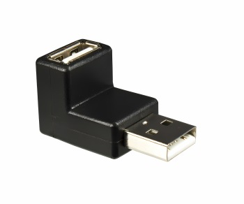 USB adapter A plug to A socket angled 90° upwards