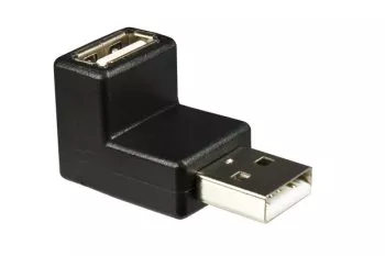 USB adapter A plug to A socket angled 90° upwards