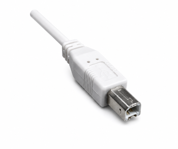 DINIC USB 2.0 Kabel A Stecker auf B Stecker, 28 AWG / 2C, 26 AWG / 2C, grau, DINIC Polybag, Länge 2m