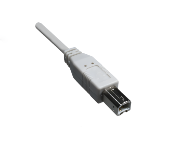 Cabo DINIC USB 2.0 ficha A para ficha B, 28 AWG / 2C, 26 AWG / 2C, cinzento, saco plástico DINIC, comprimento 3,00m