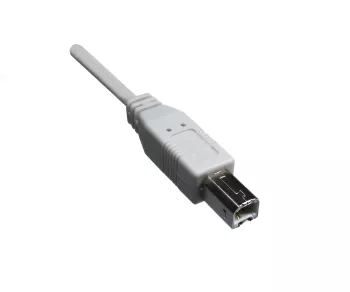DINIC USB 2.0 Kabel A Stecker auf B Stecker, 28 AWG / 2C, 26 AWG / 2C, grau, DINIC Polybag, Länge 3,00m