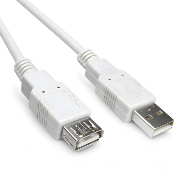 USB 2.0 Verlängerung A St. auf A Bu., UL 2725, 28 AWG/2C, 26 AWG/2C, grau, DINIC Polybag, Länge 3,00m