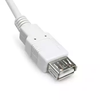 USB 2.0 verlenging A male naar A female, UL 2725, 28 AWG/2C, 26 AWG/2C, grijs, DINIC polyzak, lengte 3,00m