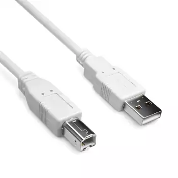 DINIC USB 2.0 kabel A-stekker naar B-stekker, 28 AWG / 2C, 26 AWG / 2C, grijs, DINIC polyzak, lengte 3,00m