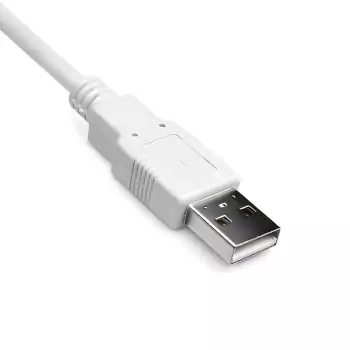 DINIC USB 2.0 kabel A-stekker naar B-stekker, 28 AWG / 2C, 26 AWG / 2C, grijs, DINIC polyzak, lengte 3,00m