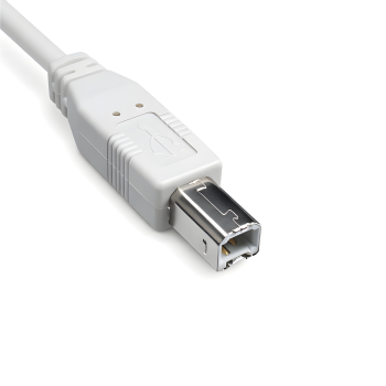 DINIC USB 2.0 Kabel A Stecker auf B Stecker, 28 AWG / 2C, 26 AWG / 2C, grau, DINIC Polybag, Länge 3,00m