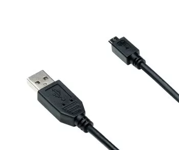 DINIC USB Cable micro B male to USB A male, black, 2,00m