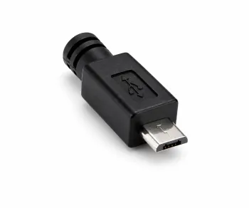 USB Adapter A Buchse auf micro B Stecker OTG, zum Anschluss an OTG kompatible Geräte, schwarz, DINIC Box mit Euroloch, 0,10m
