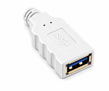 USB 3.0 Verlängerung, A Stecker auf A Buchse, vergoldete Kontakte, weiß, 2,00m, Polybag