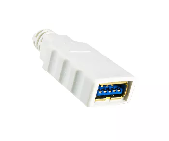 USB 3.0 extension, A plug to A socket, gold-plated contacts, white, 2.00m, polybag
