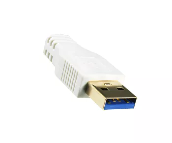 USB 3.0 extension, A plug to A socket, gold-plated contacts, white, 2.00m, polybag