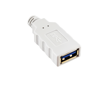 USB 3.0 pikendus, A-pistik A-pistikupesale, kullatud kontaktid, valge, 2,00m, polükott