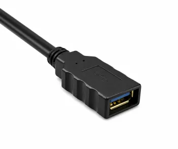 USB 3.0 удължител, от щепсел A до гнездо A, позлатени контакти, черен, 2,00 м, полиетиленова торбичка DINIC