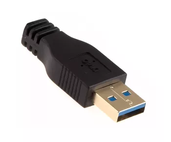 USB 3.0 Kabel A Stecker auf B Stecker, vergoldete Kontakte, schwarz, 1,00m, DINIC Polybag