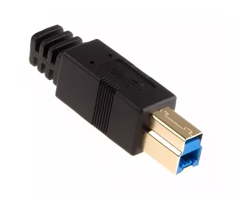 USB 3.0 Kabel A Stecker auf B Stecker, vergoldete Kontakte, schwarz, 1,00m, DINIC Polybag