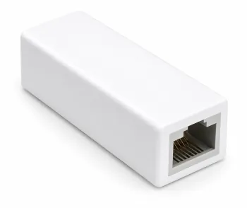 USB адаптер към Gbit LAN за MAC и PC, USB 3.0 (2.0) A щепсел към RJ45 гнездо, бял, DINIC кутия с евроотвор