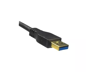 USB 3.0 cable A plug to micro B 3.0 plug, gold-plated contacts, black, 1.00m, DINIC polybag
