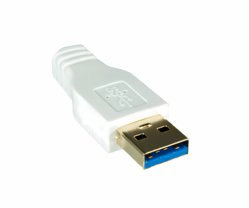 USB 3.0 kaabel A pistik mikro B 3.0 pistikuga, kullatud kontaktid, valge, 2,00m, DINIC blisterpakendis