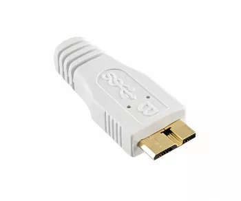Cavo USB 3.0 da spina A a spina micro B 3.0, contatti placcati oro, bianco, 2,00 m, sacchetto di plastica