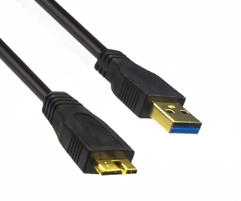 DINIC USB 3.0 Kabel A Stecker auf micro B Stecker, 3P AWG 28/1P AWG 24, vergoldete Kontakte, Länge 2,00m, schwarz, DINIC Box