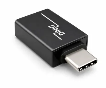 Адаптер, USB C щепсел към USB A гнездо, алуминиев, космическо сив