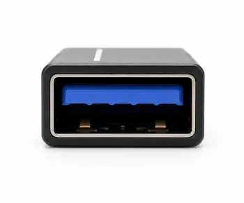 Адаптер, USB C щепсел към USB A гнездо, алуминиев, космическо сив