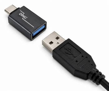 Adaptateur, USB C mâle vers USB A femelle Alu, space grey