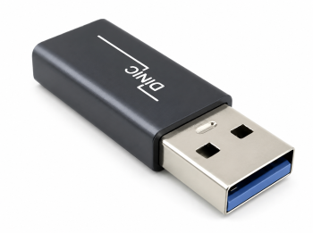 Adapter, USB A-stik til USB C-stik aluminium, space grey, DINIC Box