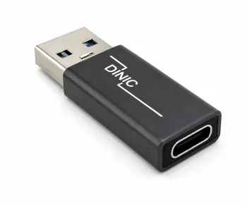 Адаптер, USB A щепсел към USB C гнездо, алуминиев, космическо сив