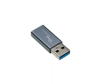 Адаптер, USB A щепсел към USB C гнездо, алуминиев, космическо сив