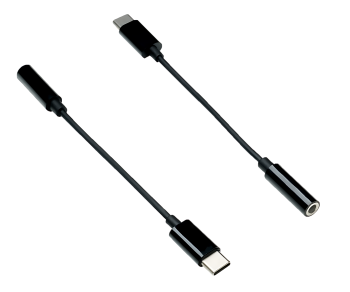 Adapter USB-C do audio 3,5 mm (cyfrowy), z chipsetem, czarny, woreczek foliowy DINIC, długość 13,5 cm