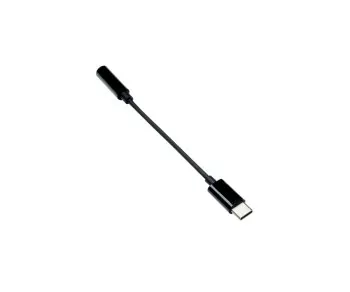 USB-C Adapter auf 3,5mm Audio (digital), weiß, mit Chipsatz, schwarz, DINIC Box