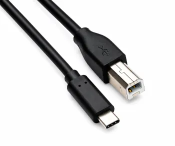 USB кабел тип C към USB 2.0 B щепсел, черен, полиетиленов плик DINIC, 0,50 м