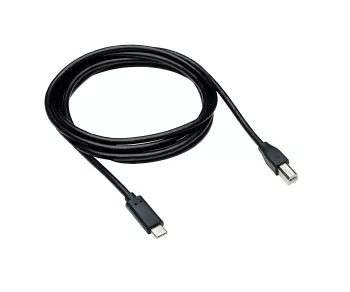 USB Kabel Typ C auf USB 2.0 B Stecker, schwarz, DINIC Polybag, 2,00m