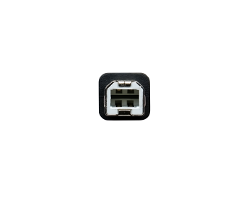 USB Kabel Typ C auf USB 2.0 B Stecker, schwarz, DINIC Polybag, 0,50m